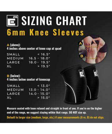 6mm Neoprene Knee Sleeves for Weightlifting - Pair for Compression, Mobility & Warmth - Ideal for Squats, Deadlifts, Olympic Lifting - Large Black/White - Buy Online on GoSupps.com