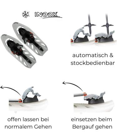 Inook Expert Snowshoes - Adjustable EU 36-47 | Snowshoe Set with Carrying Bag & Patented Features - Buy Online on GoSupps.com