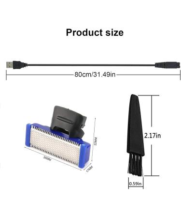 LinMei Replacement Blades with USB Charger Cable Compatible for MicroTouch Solo Mens Boday Trimmer - Buy Online on GoSupps.com