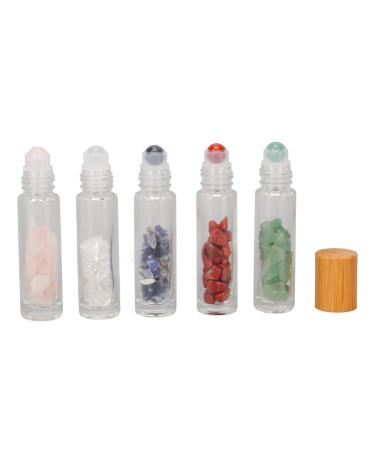 10 Pack Roller Bottles for Essential Oils - Transparent with Bamboo Lids | Perfect Roll-On Perfume Bottles - Buy Online on GoSupps.com