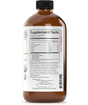 Gallbladder Complete Liquid Supplement - Apple Cider Vinegar, Turmeric, Beet, Digestive Enzymes, Milk Thistle - 12oz - Buy Online on GoSupps.com