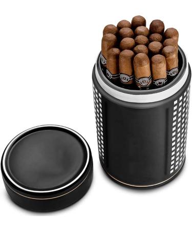 Cigar Humidor Jar Ceramic Cigar Storage Jar Canister with Lid Modern Design Portable Cigar Case for 20 Cigars - Buy Online on GoSupps.com