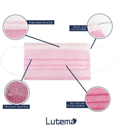 Buy 3-Ply Breathable Disposable Face Masks - Flamingo Pink | Made in USA | Comfortable Ear Loops | 50pcs x 10 Packs | Dust & Air Pollution Protection - Buy Online on GoSupps.com
