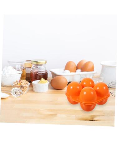BESPORTBLE 2pcs 4-Compartment Egg Box Fridge Egg Dispenser Egg Cartons Reusable Trash Can with Cover Travel - Buy Online on GoSupps.com