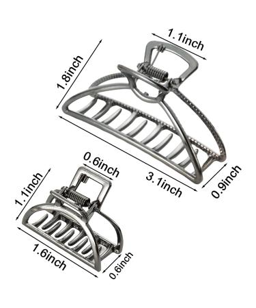 Large Metal Hair Claw Clips Set - 8PCS Hollow Hair Catch in 4 Colors - 3 Inches Size Nonslip Gold Metal Hair Clip for Women - Small Barrette Jaw Clamp - 8 Pieces - Buy Online on GoSupps.com