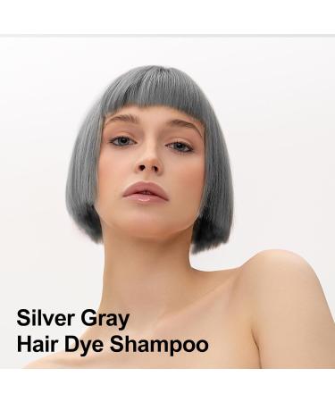 Buy Silver Gray Hair Dye Shampoo 3 in 1 | Long-lasting Natural Color | Instant Hair Dye for Men & Women | 16.9 Fl Oz - Buy Online on GoSupps.com