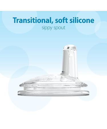 Dr. Brown's Milestones Options+ Sippy Spouts 2-Pack - Wide-Neck Soft Silicone - 6m+ - Transitions Nipple - 2 Count - Buy Online on GoSupps.com