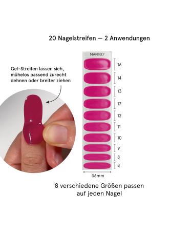 Buy Maniko UV Gel Strips - Vegan Self-Adhesive Nail Film for Long-Lasting Manicure (20 Strips) - Perfect for Natural Nails - Up to 2 Applications - Buy Online on GoSupps.com