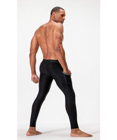 DEVOPS Men's Compression Pants 2-Pack with Pocket, Medium, Black/Charcoal - Buy Online on GoSupps.com