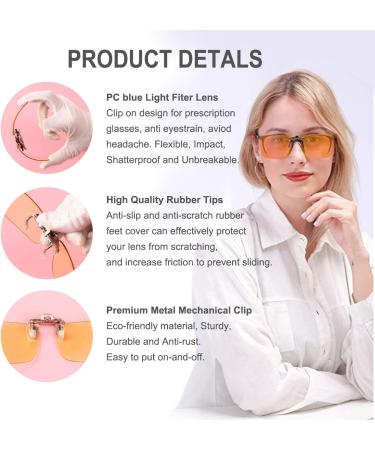 OTG Blue Light Blocking Clip-On Glasses - Anti Eye Fatigue Square Eyewear for Maximum Comfort - Buy Online on GoSupps.com