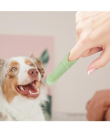 JISADER Pet Oral Care Finger Brush for Dogs and Cats - Gentle Tool Green - Buy Online on GoSupps.com