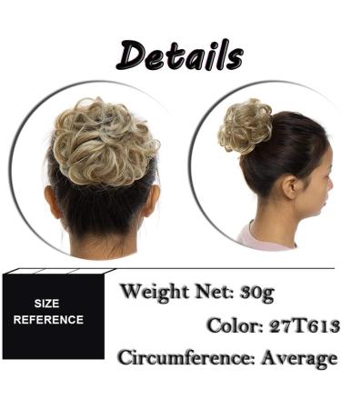 Messy Updo Scrunchie Hair Bun Extension Coffee Brown & Blonde Ponytail - Buy Online on GoSupps.com