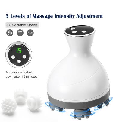 Best Portable Wireless Scalp & Head Massage Device - 3 Kneading Variants 5 Intensity Levels for Ultimate Relaxation - Buy Online on GoSupps.com