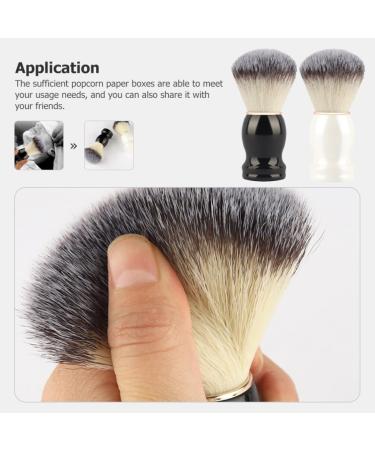 SOLUSTRE Men's Shaving Brush Set - 2pcs Beard & Face Shaving Accessories | High-Quality Shaving Tools for Men - Buy Online on GoSupps.com