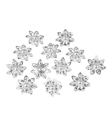 Yantu 10 Pcs Women Flower Hair Pin Crystal Hair pins Swirl Hair Twists Coils Spirals Hair Pins Clip Hair Accessories