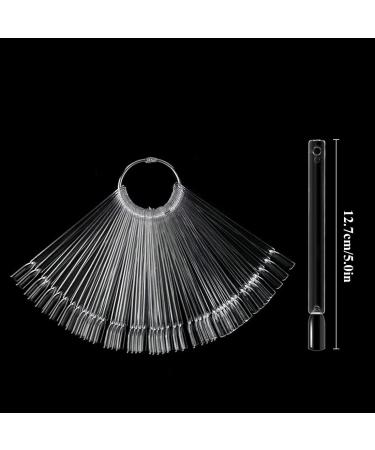 Sioppkik 50pcs Clear Nail Art Tips - Display Practice & Present Your Nail Designs | Transparent Nail Tip Compartment - Buy Online on GoSupps.com