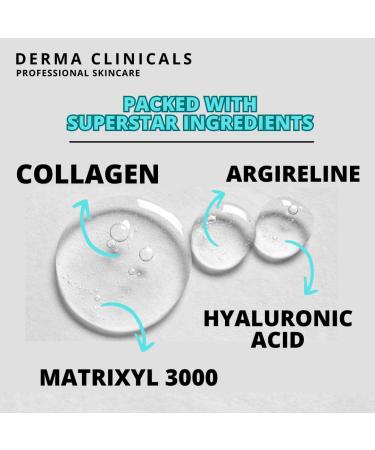 Collagen Peptide Serum with Matrixyl 3000 & Argireline | Anti-Aging Firming & Plumping Hyaluronic Acid Serum - 4oz - Buy Online on GoSupps.com