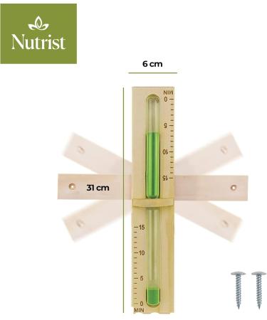 Nuttrist Sauna Hourglass - 15 Min Timer | Eco-Friendly Sand & Stainless Steel - Premium Heat Resistant Glass Sauna Tube Accessories - Buy Online on GoSupps.com