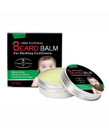 AICHUN BEAUTY Men Beard Care Moisturizing Organic Growth Wax 100% Natural Beard Balm For Men 60g / 2.11oz