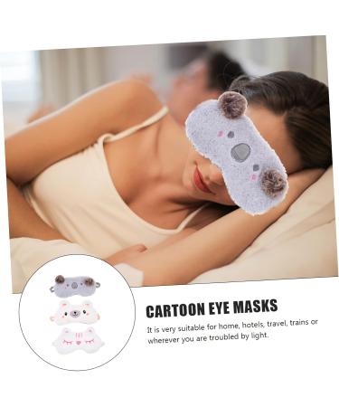 Mobestech 15 Pcs Plush Eye Mask Set | Pink Sleeping Masks Guinea Pig Toys & Silk Scrunchies | Cozy Eye Shades for Women - Buy Online on GoSupps.com