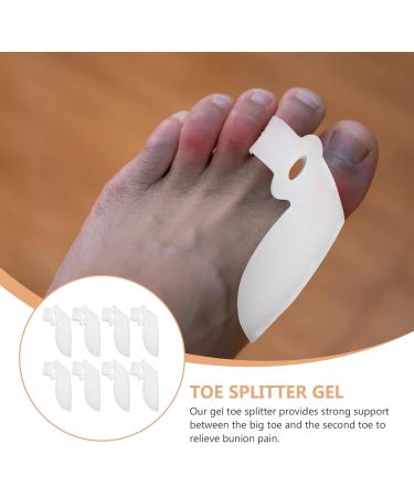 White Protector 4 Pairs Silicone Toe Separators for Toe Alignment & Bunions - Hammer Toe Straightener & Spacer - Buy Online on GoSupps.com