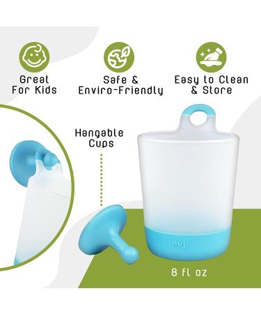 Puj Phillip Cups - Hangable Rinse-and-Play Reusable Plastic Fun Cups for Kids | Set of 4 with Grippy Hooks | Frustration Free Packaging | Multicolor 4 Count (Pack of 1) - Buy Online on GoSupps.com