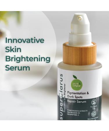 Pure & Cimple Probiotic Skin Brightening Serum | Dark Spot Treatment for Age Spots Melasma & Sun Damage | Fragrance-Free Brightening Solution for Even Skin Tone - Buy Online on GoSupps.com