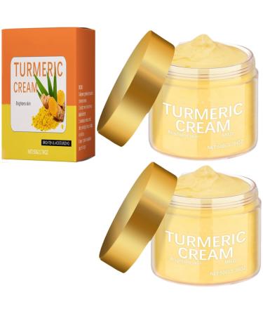 ZHJZGS Set of 2 Turmeric Creams - Turmeric facial moisturizer lightens dark spots anti-aging firms and restores dull skin reduces dryness and wrinkles