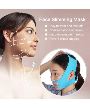 Dioche Double Chin Reducer V Shape Face Slimming Belt Breathable Adjustable V Line Face-Lift Strap Double Chin Reducer for Eliminates Sagging Skin Tightening and Anti Aging - Buy Online on GoSupps.com