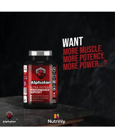 Nutrinly Alphalor Performance Support | High Strength Tribulus Terrestris & Ashwagandha Formula | Made in The U.K - Buy Online on GoSupps.com