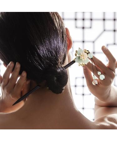 URFEDA Wooden Hair Sticks Chinese Hair Stick Vintage Flowers Hair Clips Elegant Hair Sticks Fashion Hair Stick Hair Accessories Chinese Style Wooden Hair Clips for Women Girls 2 Pieces - Buy Online on GoSupps.com
