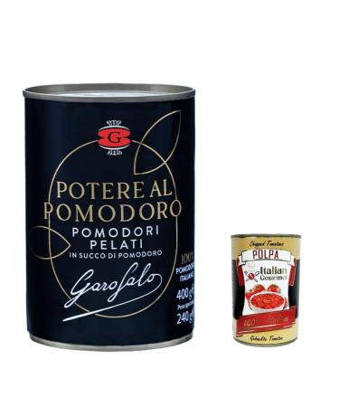 Italian Gourmet E.R. Garofalo Peeled tomatoes in tomato juice tomates pel es 100% tomates italiennes 400 g sauce tomate + Italian Gourmet pulp 400 g