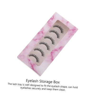40pcs Marble Eyelash Cases - Makeup Storage Organizer for Fake Eyelashes | Empty Lash Box | Pink Cosmetic Storage - Buy Online on GoSupps.com