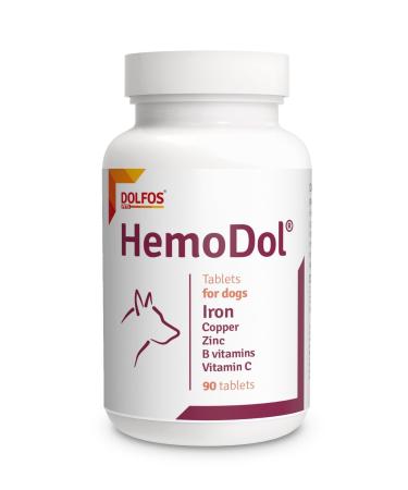 PETS Dolfos HemoDol 90 tablets Iron Support for Dogs Copper Zinc B Vitamins