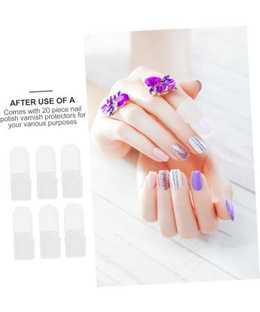 Beaupretty 40 Pcs Nail Case Nail Soak off Cap Soak off Caps Finger Nail Soakers Nail Tip Latex Nail Guard Gelt Cuticle Guard Peel Polish Barrier Nail Soaker Cap Remover Manicure Plastic 4x2cmx2pcs As Shownx2pcs - Buy Online on GoSupps.com