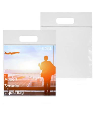 LECUNE 5 pieces transparent liquid bags (20 x 20cm) 1l aircraft liquids bag transparent cultural bag for men and women waterproof & reusable 5 pieces of cultural bags more transparent - Buy Online on GoSupps.com