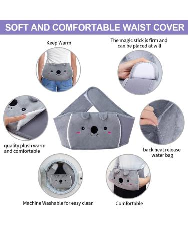 Rubber Hot Water Bottle with Soft Waist Cover - Purple | Soothe Neck, Shoulder, Back, Legs, and Waist with Warmth - Buy Online on GoSupps.com