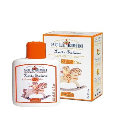 Helan Sole Bimbi Sun Cream SPF 30 Fluid for Children and Babies Baby and Children's Sun Cream Body and Face Moisturizing and Protecting with Calendula Aloe Vera and Vitamin E 125 ml Made in