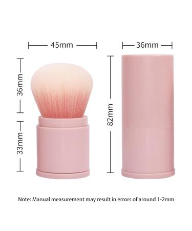 Retractable Pink Kabuki Makeup Brush - Travel-Friendly Blush & Foundation Brush for Soft Powders - Perfect for Cheeks & Bronzer - Buy Online on GoSupps.com