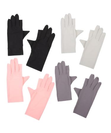 Beaupretty 4 Pairs UV Nail Gloves UV Protection Gloves Salon Anti UV Gloves Manicure Gloves