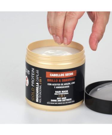 Tahe Gold Protein 3 in 1 Hair Mask for Dry Shiny and Soft Hair (400 ml) - Buy Online on GoSupps.com