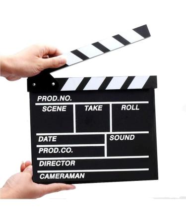 BERON Vintage Professional Film Clap Board - Black | Director Clapper Slate Cut Prop for TV and Movie Productions - Buy Online on GoSupps.com