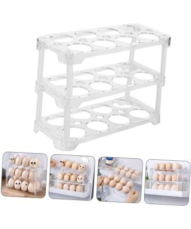 1pc Box Transparent Egg Lattice Eggs Stackable Egg Frame Egg Storage Holder Refrigerator re-usable - Buy Online on GoSupps.com