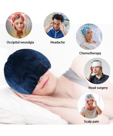 Hilph Gel Ice Cap for Migraine Relief - Reusable Headache Cold Therapy Mask with 4 Gel Packs - Tension Headache, Puffy Eyes, Sinus, Stress Relief - Buy Online on GoSupps.com