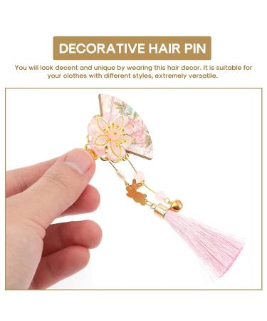 FRCOLOR 2Pcs Japanese Tassel Kimono Flower Hairpins - Traditional Duckbill Hair Barrettes for Women & Girls - Buy Online on GoSupps.com