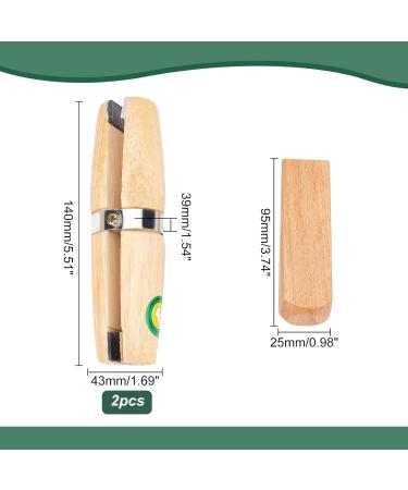 PandaHall Wooden Ring Clamp Tool - 2 Pack Jewelers Holder for Polishing & Repairing Rings - Vice With Leather Jaws for Stone Setting & Engraving - Buy Online on GoSupps.com