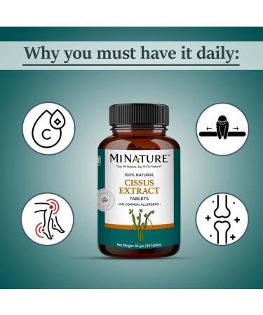 mi Nature Cissus Extract Tablets |Plant Based| Free from Chemical & Preservative| Gluten Free Non-GMO |90 Tablet 45 Days Supply 1000mg - Buy Online on GoSupps.com