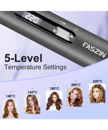 Faszin Hair Curler Newbie 1-Touch Automatic Curling Iron Wand | Professional 32mm Iron with LCD Display & 5 Heat Settings | 360 Rotating for Charming Curls in 12s - Buy Online on GoSupps.com
