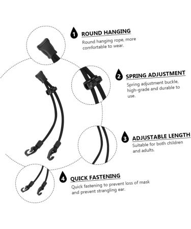 Beaupretty Adjustable Neck Strap & Cable Holding Tape for Sunglasses - Durable Polyester Mask Holder Rope - Buy Online on GoSupps.com