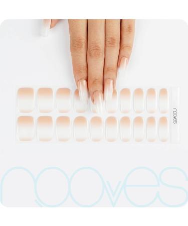  NOOVES NOOVES 20-Sheet Nude Baby Boomer Gel Nail Polish Set - Nude - Pack of 20 Premium Semi-Cured Gel Stickers - 1 Nail File and 1 Orange Stick - Vegan - Buy Online on GoSupps.com